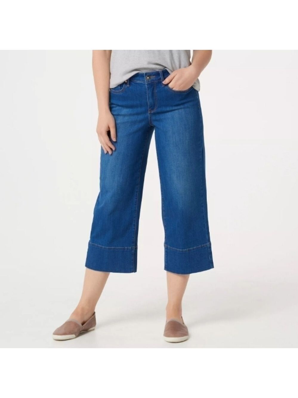 Christopher & Banks Capri Cropped Slit Hem Jeans Size 8